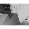 Mexen Kioto Walk-in zuhanyfal 100 x 200 cm, fekete minta 8 mm, csiszolt réz - 800-100-101-65-77