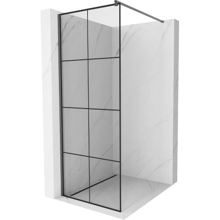 Mexen Kioto perete de duș Walk-in 80 x 200 cm, model negru 8 mm, gri armat - 800-080-101-66-77
