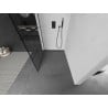 Mexen Kioto panou de duș Walk-in 100 x 200 cm, model negru 8 mm, finisaj gun gray periat - 800-100-101-66-77
