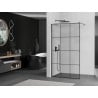 Mexen Kioto panou de duș Walk-in 100 x 200 cm, model negru 8 mm, finisaj gun gray periat - 800-100-101-66-77