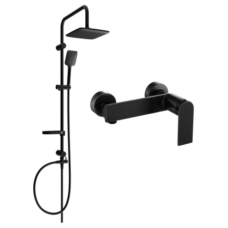 Mexen Zero Sven set de duș expus cu duș tip ploaie și baterie de duș, negru - 71140262-70