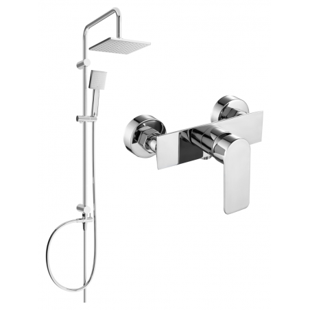 Mexen Alexa Tord set de duș exterior cu duș fix și baterie de duș, crom - 71240200-00