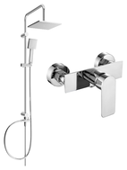 Mexen Alexa Tord set de duș exterior cu duș fix și baterie de duș, crom - 71240200-00