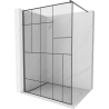 Mexen Kioto panou de duș Walk-in 70 x 200 cm, model negru 8 mm, gri metalizat periat - 800-070-101-66-78