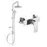 Mexen Carl set de duș montat pe perete cu duș de ploaie și baterie de duș Alexa, crom - 71240240-00