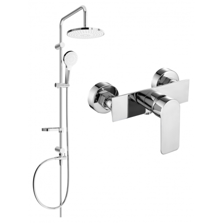 Mexen Alexa Erik set de duș suprafață cu duș de plafon și baterie de duș, crom - 71240205-00