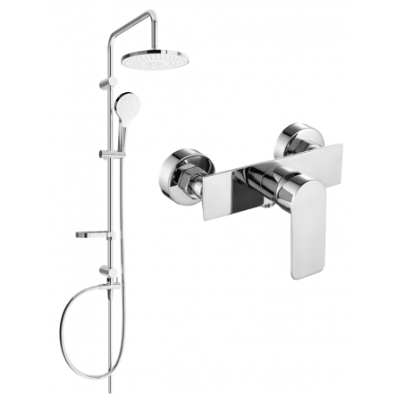 Mexen Erik set de duș expus cu duș de plafon și baterie de duș Alexa, crom - 71240205-00