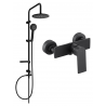 Mexen Alexa Carl set de duș de suprafață cu ploaie și baterie de duș, negru - 71240240-70