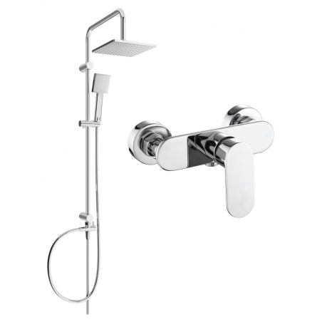 Mexen Milo Tord set de duș montat pe suprafață cu duș de ploaie și baterie de duș, crom - 71340200-00