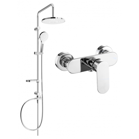 Mexen Erik set de duș cu pară de tip ploaie și baterie de duș Milo, Crom - 71340205-00
