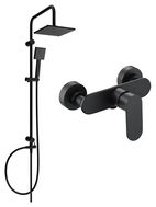Mexen Milo Set de duș extern Tord cu duș deasupra și baterie de duș, negru - 71340200-70