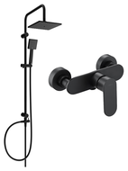 Mexen Tord set de duș montat pe perete cu duş fix și baterie de duș Milo, negru - 71340200-70