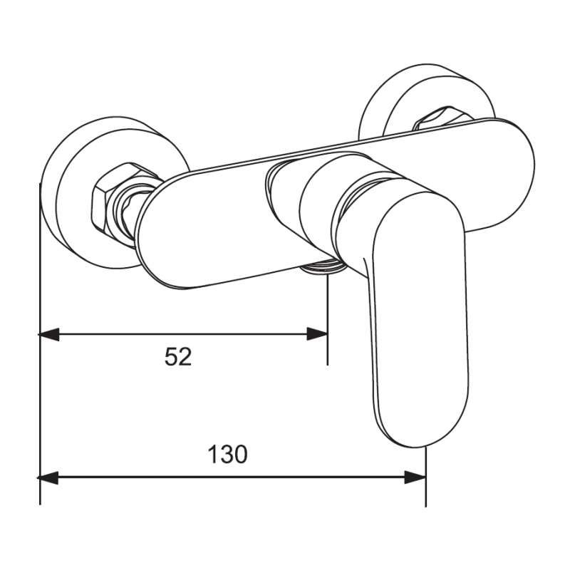 Mexen Milo Carl set de duș montat pe perete cu duș de plafon și baterie de duș, negru - 71340240-70