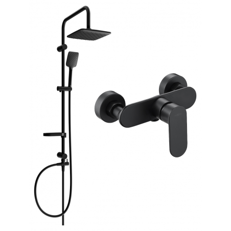 Mexen Sven set de duș de suprafață cu ploaie și baterie de duș Milo, negru - 71340262-70