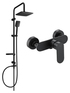 Mexen Milo Sven set de duș aplicat cu duș de ploaie și baterie de duș, negru - 71340262-70