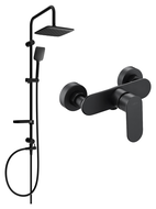 Mexen Sven set de duș de suprafață cu ploaie și baterie de duș Milo, negru - 71340262-70