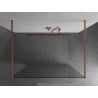 Mexen Kioto álló zuhanyfal 105 x 200 cm, átlátszó 8 mm, csiszolt réz - 800-105-002-65-00