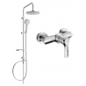 Mexen Carl set de duș cu pară de tip ploaie și baterie de duș Sabre, Crom - 72140240-00