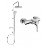 Mexen Carl set de duș montat pe perete cu cap de duș și baterie de duș Sabre, crom - 72140240-00