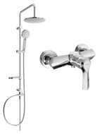 Mexen Carl set de duș cu pară de tip ploaie și baterie de duș Sabre, Crom - 72140240-00