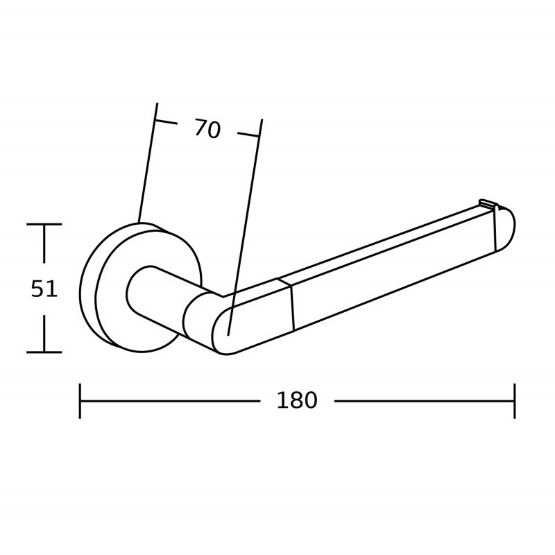 Mexen Tiber suport pentru hârtie igienică, negru - 7050533-70