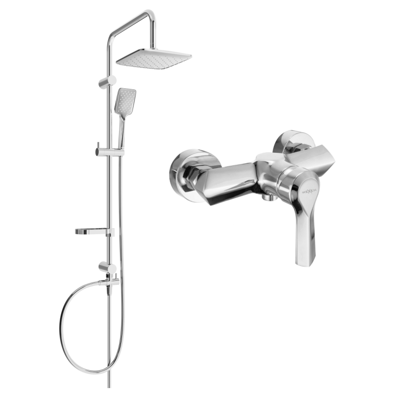 Set de duș exterior Mexen Sven cu coloană de duș și baterie de duș Sabre, crom - 72140262-00