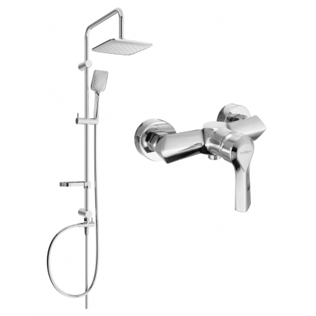 Set de duș exterior Mexen Sven cu coloană de duș și baterie de duș Sabre, crom - 72140262-00