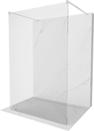 Mexen Kioto szabadon álló zuhanyfal 100 x 200 cm, átlátszó 8 mm, brushed nickel - 800-100-002-97-00