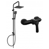 Mexen Tord set de duș aplicat cu duș fix și baterie de duș Sabre, negru - 72140200-70