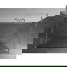 Mexen Kioto perete duş liber 140 x 200 cm, transparent 8 mm, nichel periat - 800-140-002-97-00