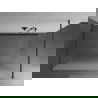 Mexen Kioto szabadon álló zuhanyfal 100 x 200 cm, homályos 8 mm, pisztolyszürke kicsiszolt - 800-100-002-66-30