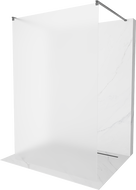 Mexen Kioto perete de duș independent 100 x 200 cm, înghețat 8 mm, gri armat periat - 800-100-002-66-30