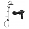 Mexen Sven set de duș montat pe perete cu duș și baterie de duș Sabre, negru - 72140262-70