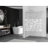 Mexen Kioto Walk-in zuhanyfal 70 x 200 cm, fehér minta 8 mm, fésült nikkel - 800-070-101-97-85