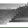 Mexen Kioto álló zuhanyfal 120 x 200 cm, matt üveg 8 mm, csiszolt nikkel - 800-120-002-97-30