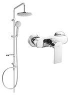 Mexen Royo Carl set de duș montat pe perete cu duș de ploaie și baterie de duș, crom - 72240240-00
