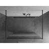Mexen Kioto szabadon álló zuhanyfal 100 x 200 cm, átlátszó/frost 8 mm, kefélt fegyverszürke - 800-100-002-66-35