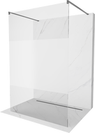 Mexen Kioto önálló zuhanyfal 100 x 200 cm, átlátszó/frosz 8 mm, gun gray kefe - 800-100-002-66-35
