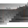 Mexen Kioto szabadon álló zuhanyfal 100 x 200 cm, átlátszó/zúzott 8 mm, kefeelt réz - 800-100-002-65-35
