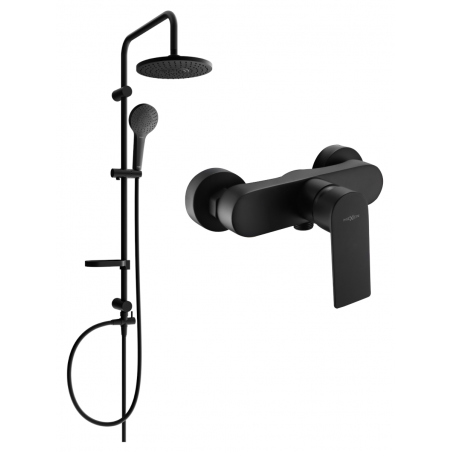 Mexen Erik set de duș exterior cu ploaie și baterie de duș Royo, negru - 72240205-70