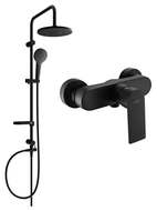 Mexen Erik set de duș exterior cu ploaie și baterie de duș Royo, negru - 72240205-70