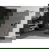 Mexen Kioto perete cu duș freestanding 100 x 200 cm, grafit 8 mm, gun gray periat - 800-100-002-66-40