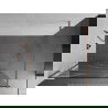 Mexen Kioto perete de duş Walk-in 120 x 200 cm, model alb 8 mm, cupru periat - 800-120-101-65-97