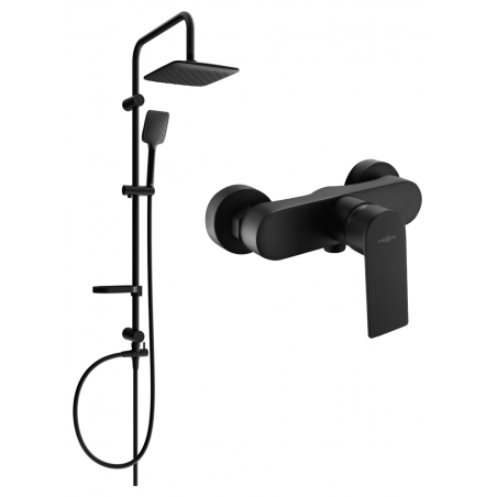 Mexen Royo Sven set de duș suprapus cu pară de duș și baterie de duș, negru - 72240262-70
