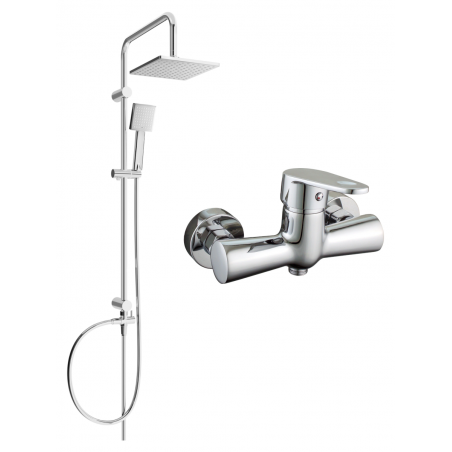 Mexen Tord set de duș montat la suprafață cu pară de duș și baterie de duș Kama, crom - 72540200-00