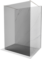 Mexen Kioto perete de duş freestanding 130 x 200 cm, grafit 8 mm, nichel periat - 800-130-002-97-40