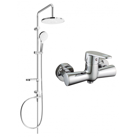 Mexen Erik set de duș cu pară de tip ploaie și baterie de duș Kama, Crom - 72540205-00