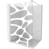 Mexen Kioto paravan de duş Walk-in 70 x 200 cm, model alb 8 mm, nichel periat - 800-070-101-97-97