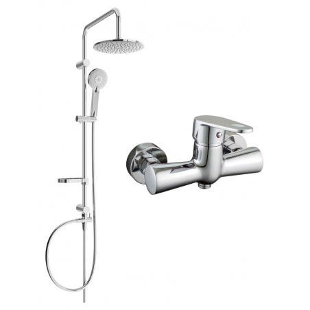 Mexen Kama Carl set de duș montat pe perete cu pară de duș și baterie de duș, crom - 72540240-00