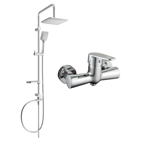 Mexen Sven set de duș montat pe suprafață cu duș tip ploaie și baterie de duș Kama, crom - 72540262-00